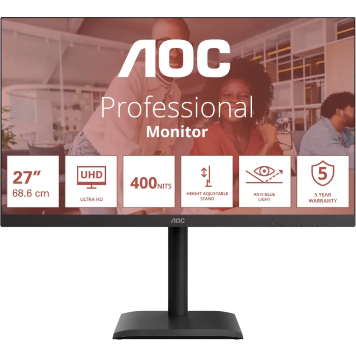 AOC U27E4CV 27 IPS UHD 60Hz USB-C PD poslovni monitor AOC AOC U27E4CV 27 IPS UHD 60Hz USB-C PD poslovni monitor