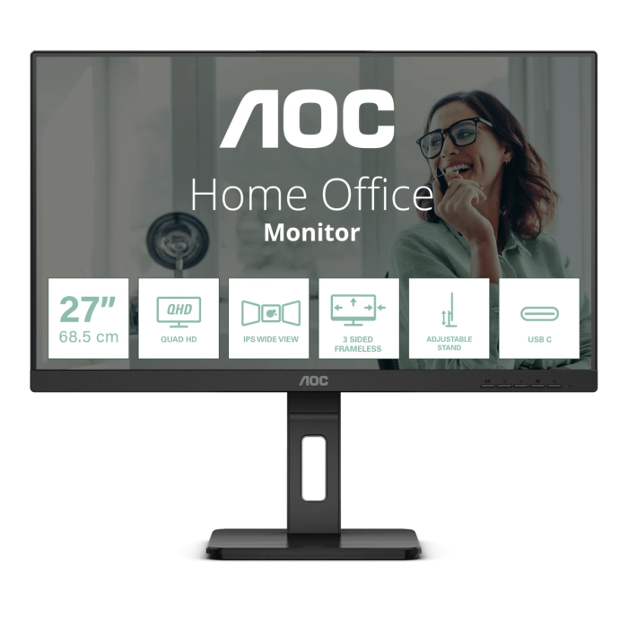 AOC Q27P3CV 27ˇ QHD IPS 100Hz USB-C PD poslovni monitor AOC AOC Q27P3CV 27ˇ QHD IPS 100Hz USB-C PD poslovni monitor