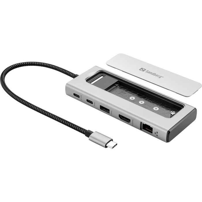 Sandberg USB-C 6in1 Travel Dock z M.2 SSD režo SANDBERG Sandberg USB-C 6in1 Travel Dock z M.2 SSD režo