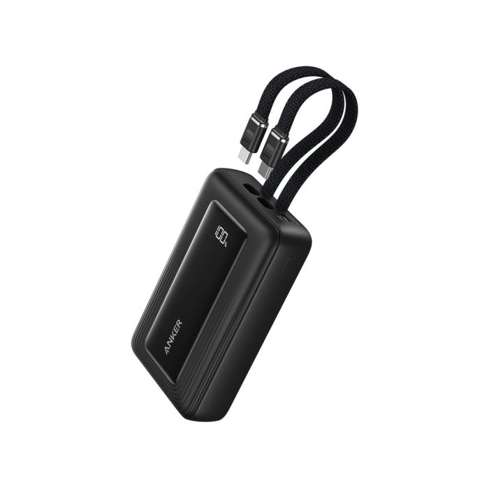Anker Zolo Powerbank 10000 mAh, 35W z vgrajenima USB-C kabloma, črn ANKER Anker Zolo Powerbank 10000 mAh, 35W z vgrajenima USB-C kabloma, črn