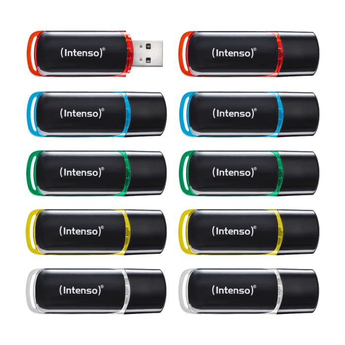Intenso 10x8GB Business Line USB 2.0 spominski ključki - Barvni