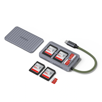 UGREEN večnamenski etui z bralnikom kartic TF/SD