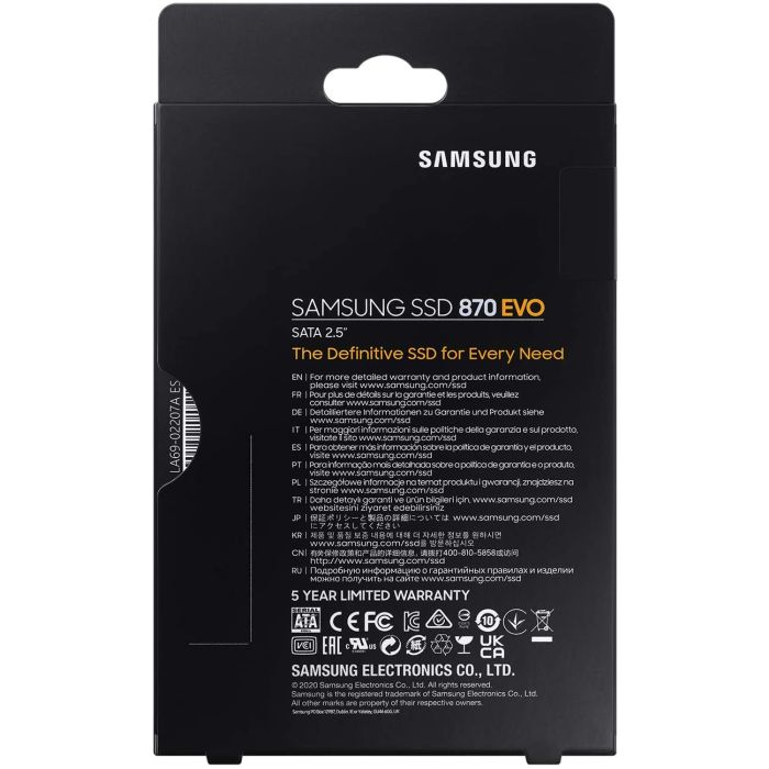 Samsung 250GB 870 EVO SSD SATA3 2.5 disk SAMSUNG Samsung 250GB 870 EVO SSD SATA3 2.5 disk