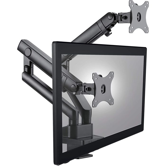 IcyBox dvojni nosilec za monitor do diagonale 32 z montažo na rob mize ICYBOX IcyBox dvojni nosilec za monitor do diagonale 32 z montažo na rob mize