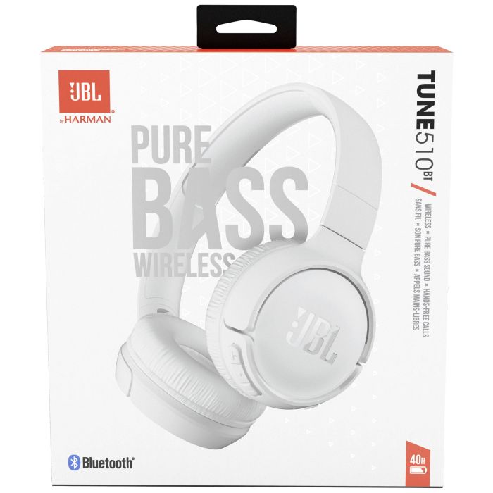 JBL Tune 510BT brezžične slušalke, bele JBL JBL Tune 510BT brezžične slušalke, bele