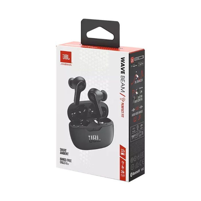 JBL Wave Beam BT5.2 In-ear slušalke z mikrofonom, črna JBL JBL Wave Beam BT5.2 In-ear slušalke z mikrofonom, črna