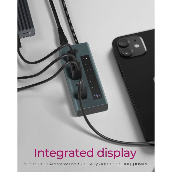 Icybox IB-HUB1457-C31 7-portni hub vmesnik USB 3.2 Type-C ICYBOX Icybox IB-HUB1457-C31 7-portni hub vmesnik USB 3.2 Type-C
