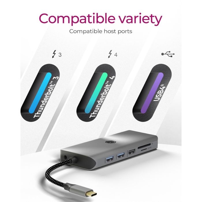 Icybox IB-DK4061-CPD 12v1 USB Type-C priklopna postaja za prenosnike s Power Delivery do 100W