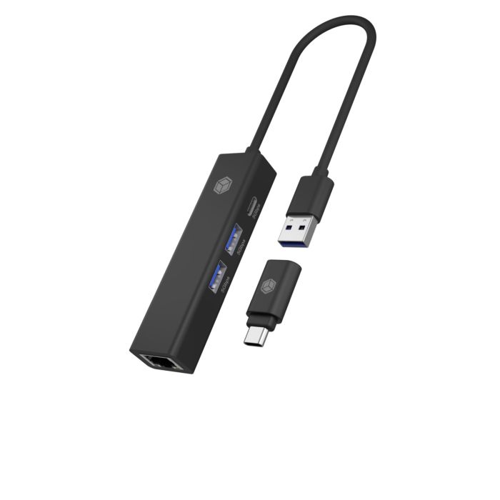 Icybox IB-HUB1439-LAN 4 Port Hub z priključkom USB 3.2 Type-A ali Type-C ICYBOX Icybox IB-HUB1439-LAN 4 Port Hub z priključkom USB 3.2 Type-A ali Type-C