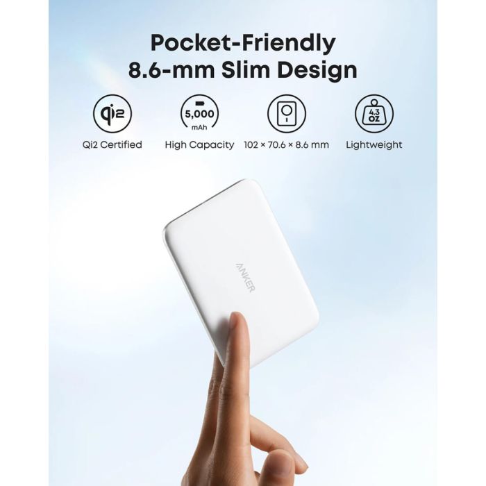 Anker Nano Powerbank Slim 5000 mAh, bel ANKER Anker Nano Powerbank Slim 5000 mAh, bel