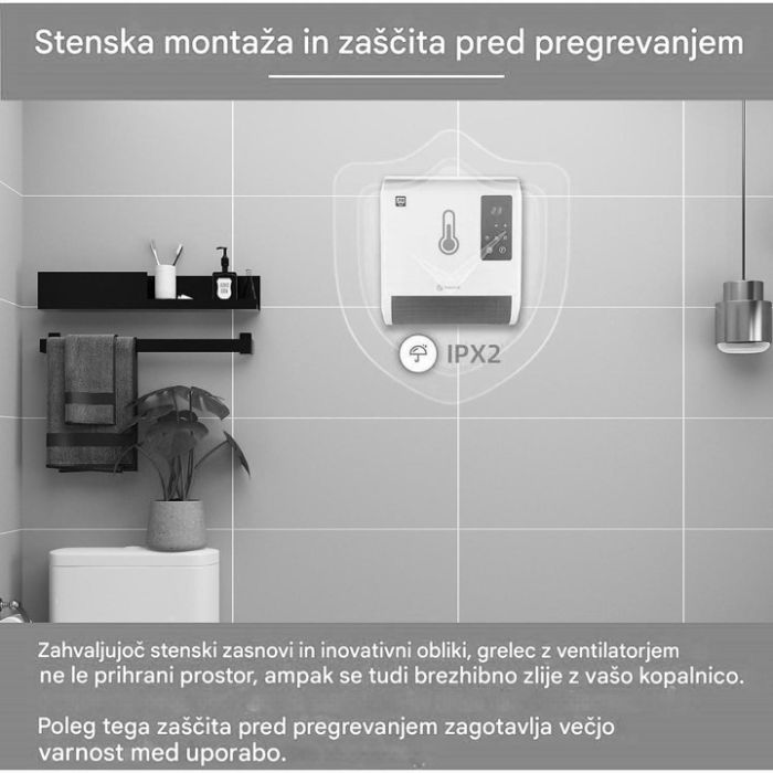 SHE kopalniški ventilatorski grelnik 2000 W SHE SHE kopalniški ventilatorski grelnik 2000 W