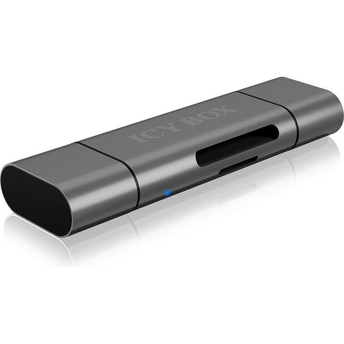 IcyBox IB-CR200-C USB-C/A/Micro B čitalec kartic SD/microSD ICYBOX IcyBox IB-CR200-C USB-C/A/Micro B čitalec kartic SD/microSD