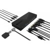 IcyBox IB-DK2246AC 11 v 1 USB-C hibridna priklopna postaja z DisplayLink ICYBOX IcyBox IB-DK2246AC 11 v 1 USB-C hibridna priklopna postaja z DisplayLink