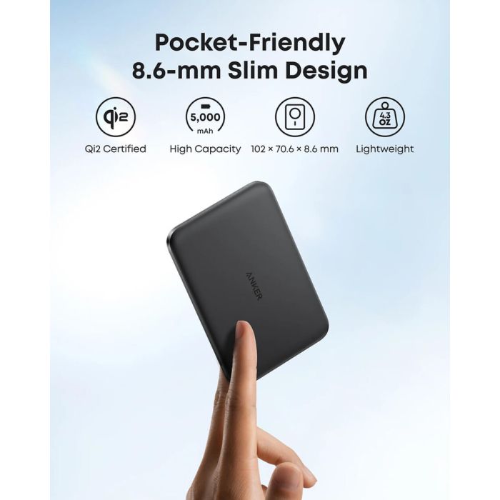 Anker Nano Power Bank 5000 mAh Slim, črn ANKER Anker Nano Power Bank 5000 mAh Slim, črn