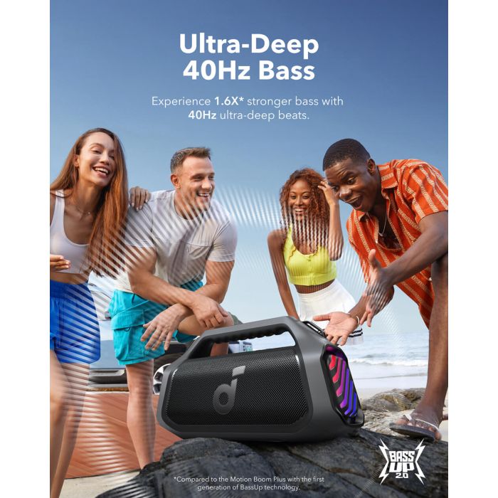 Anker Soundcore BOOM 2 Plus prenosni Bluetooth zvočnik, črn ANKER Anker Soundcore BOOM 2 Plus prenosni Bluetooth zvočnik, črn