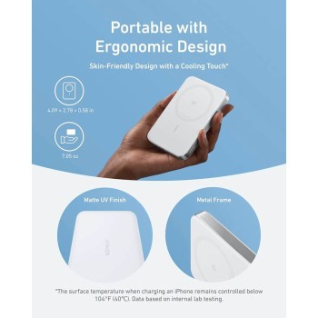 Anker MagGo 10K Slim brezžični powerbank, bel Anker MagGo 10K Slim brezžični powerbank, bel