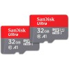 SanDisk 32GB Ultra microSDHC+ SD Adapter 120MB/s A1 Class 10 UHS-I - dvojno pakirnanje SANDISK SanDisk 32GB Ultra microSDHC+ SD Adapter 120MB/s A1 Class 10 UHS-I - dvojno pakirnanje