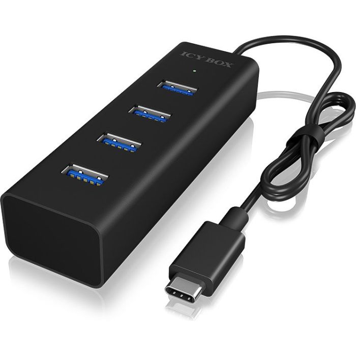 IcyBox IB-HUB1409-C3 4-portni Hub s priključkom USB-C 3.0 ICYBOX IcyBox IB-HUB1409-C3 4-portni Hub s priključkom USB-C 3.0