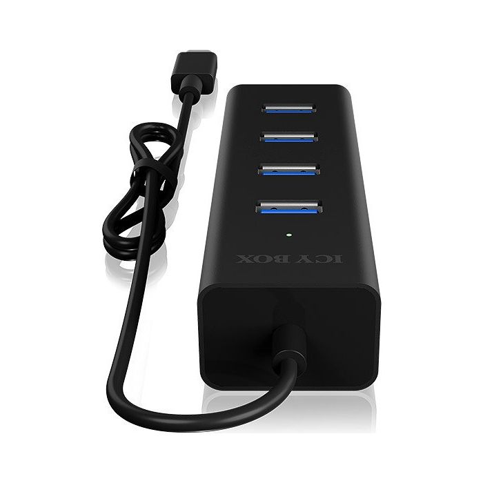 IcyBox IB-HUB1409-C3 4-portni Hub s priključkom USB-C 3.0 ICYBOX IcyBox IB-HUB1409-C3 4-portni Hub s priključkom USB-C 3.0