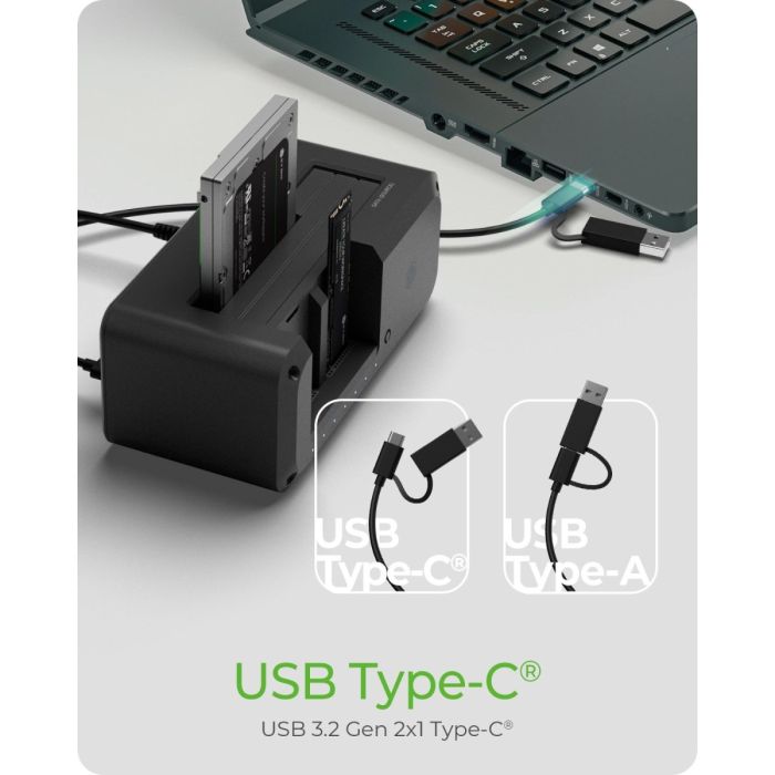 IcyBox IB-2924MSCL-C31 priklopna in klonirna postaja za M.2 NVMe SSD & 2,5/3,5 SATA SSD/HDD ICYBOX IcyBox IB-2924MSCL-C31 priklopna in klonirna postaja za M.2 NVMe SSD & 2,5/3,5 SATA SSD/HDD