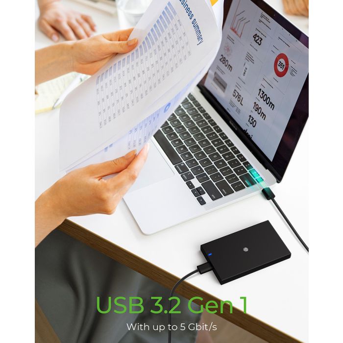 IcyBox IB-200T-C3 USB-C 3.2 ohišje za 2,5 HDD in SSD diske ICYBOX IcyBox IB-200T-C3 USB-C 3.2 ohišje za 2,5 HDD in SSD diske