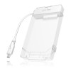 IcyBox IB-AC703-C USB-C 3.2 transparentno ohišje za 2,5 HDD in SSD diske