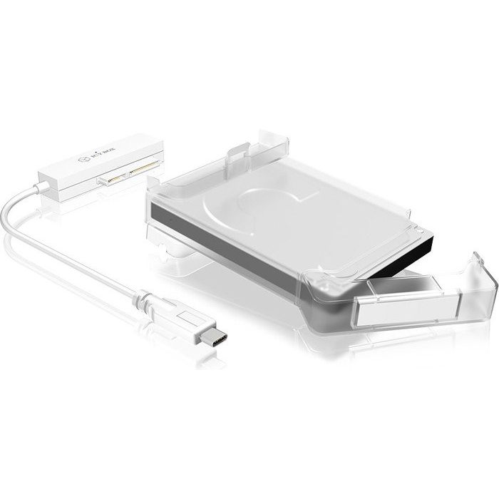 IcyBox IB-AC703-C USB-C 3.2 transparentno ohišje za 2,5 HDD in SSD diske ICYBOX IcyBox IB-AC703-C USB-C 3.2 transparentno ohišje za 2,5 HDD in SSD diske