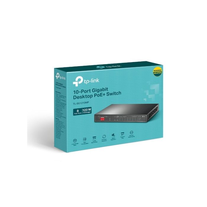 TP-LINK stikalo 10-port Gigabit 10/100/1000 TL-SG1210MP 8-Port PoE+ TP-LINK TP-LINK stikalo 10-port Gigabit 10/100/1000 TL-SG1210MP 8-Port PoE+