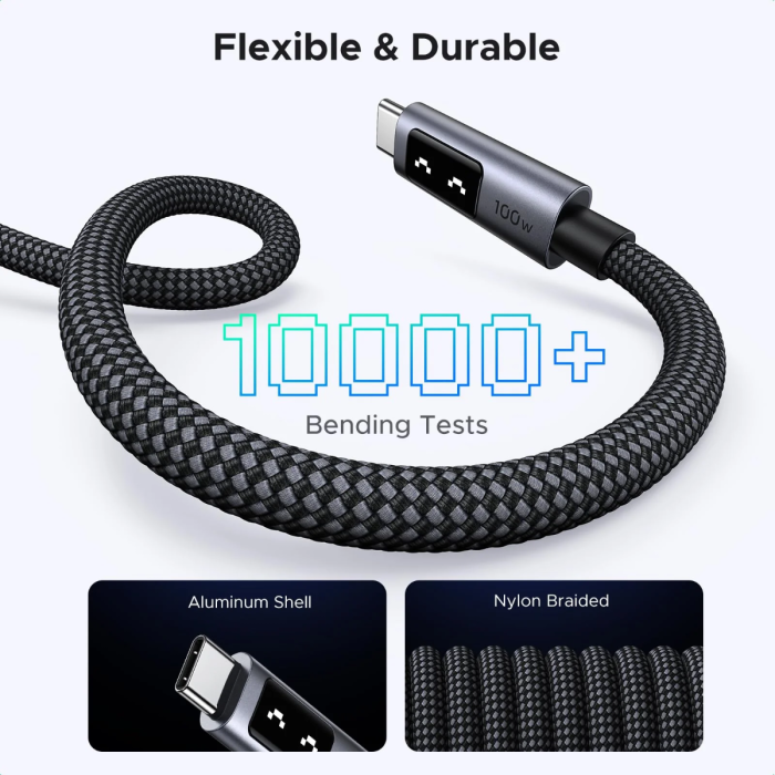 Ugreen Uno USB-C na USB-C polnilni kabel 100W, 1M UGREEN Ugreen Uno USB-C na USB-C polnilni kabel 100W, 1M