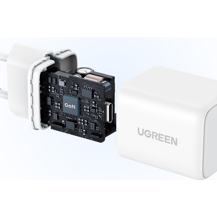 Ugreen 30W USB-C GaN hitri polnilec - bel UGREEN Ugreen 30W USB-C GaN hitri polnilec - bel