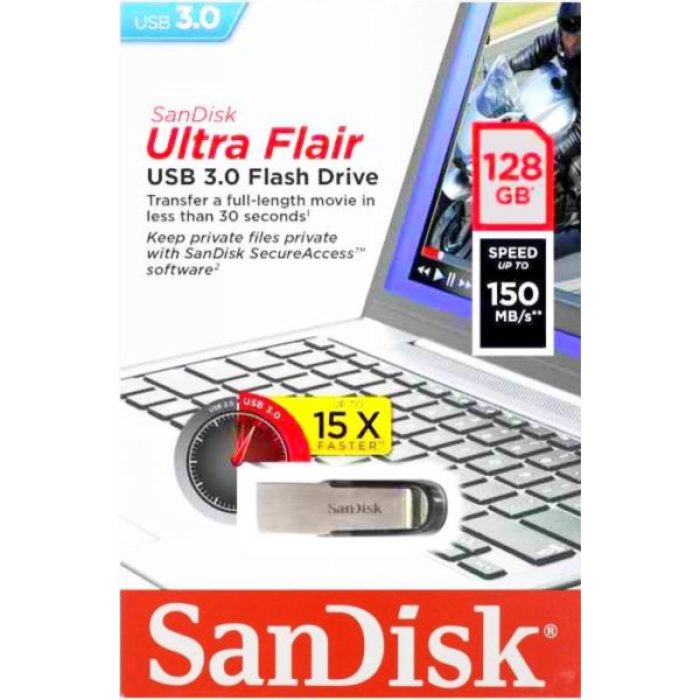 Sandisk Ultra Flair 128GB USB3.0 spominski ključek Sandisk Ultra Flair 128GB USB3.0 spominski ključek