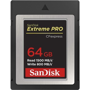 SanDisk Extreme PRO CFexpress Card Tip B, 64GB, 1500MB/s Branje, 800MB/s Zapisovanje