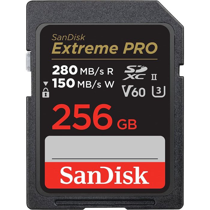SanDisk Extreme PRO 256GB V60 UHS-II SD, 280/150MB/s,V60,C10,UHS-II SANDISK SanDisk Extreme PRO 256GB V60 UHS-II SD, 280/150MB/s,V60,C10,UHS-II