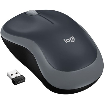 Logitech M185 Wireless mini miška, črna-siva