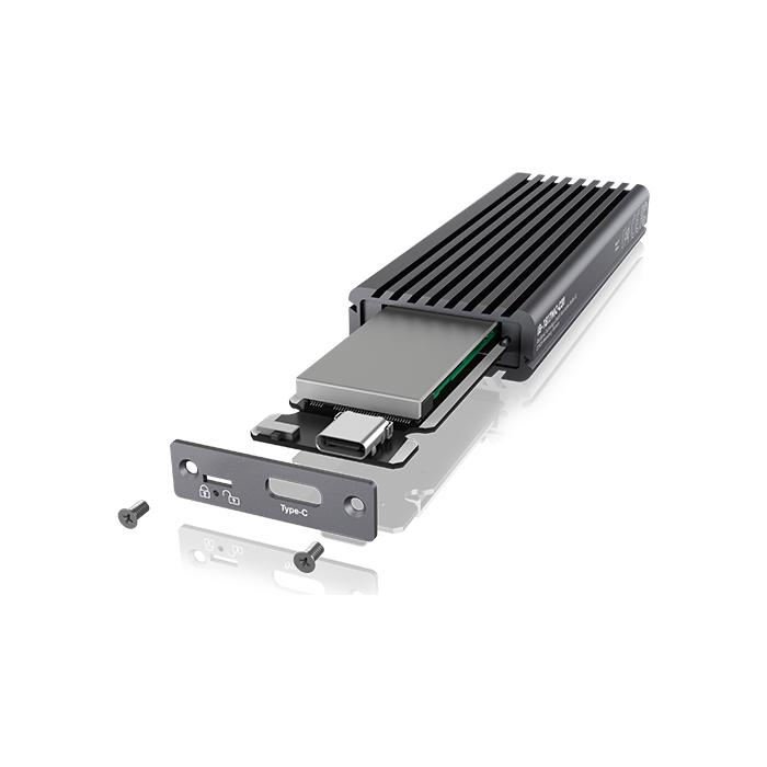 IcyBox IB-1817MC-C31 USB-C 3.1 ohišje za M.2 NVMe in SATA SSD ter zaščito pred pisanjem ICYBOX IcyBox IB-1817MC-C31 USB-C 3.1 ohišje za M.2 NVMe in SATA SSD ter zaščito pred pisanjem
