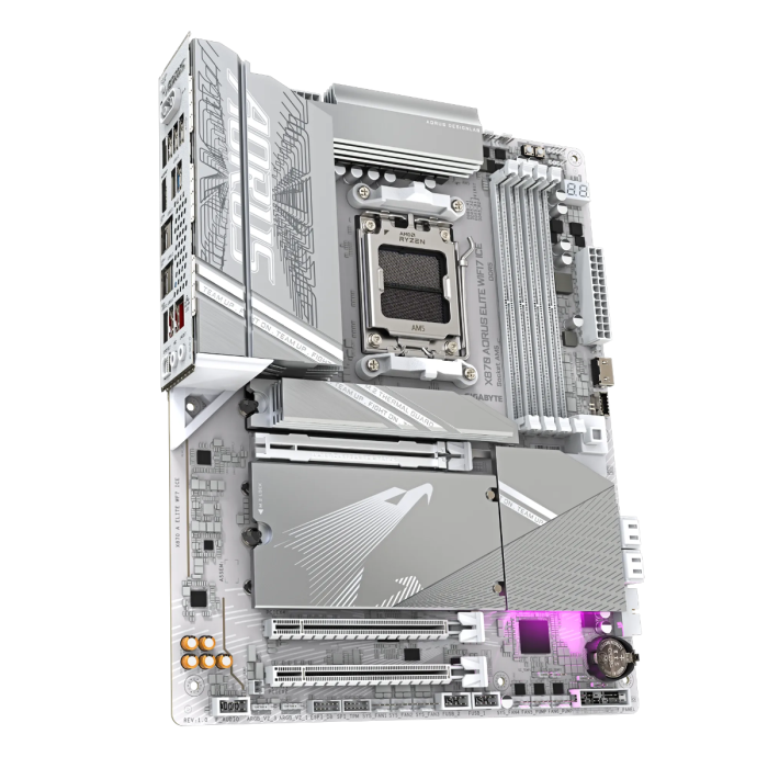 GIGABYTE X870 AORUS ELITE WIFI7 ICE, DDR5, SATA3, USB4, DP, 2.5GbE, WiFi 7, AM5 ATX GIGABYTE GIGABYTE X870 AORUS ELITE WIFI7 ICE, DDR5, SATA3, USB4, DP, 2.5GbE, WiFi 7, AM5 ATX