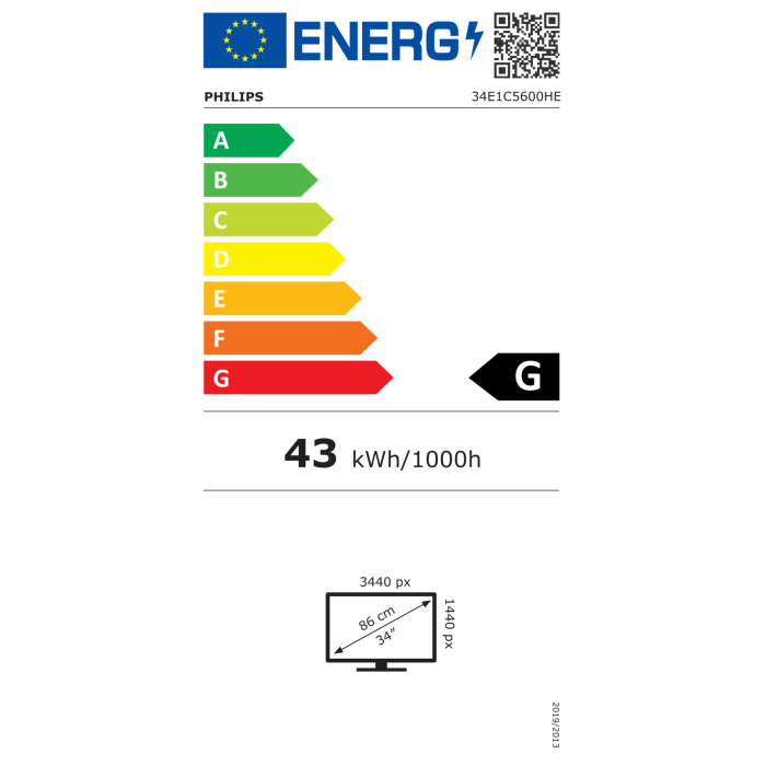 Philips 34E1C5600HE 34 VA WQHD 100Hz USB-C PD monitor PHILIPS Philips 34E1C5600HE 34 VA WQHD 100Hz USB-C PD monitor
