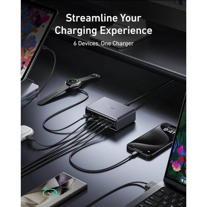 Anker Prime GaN namizni polnilec 200W ANKER Anker Prime GaN namizni polnilec 200W