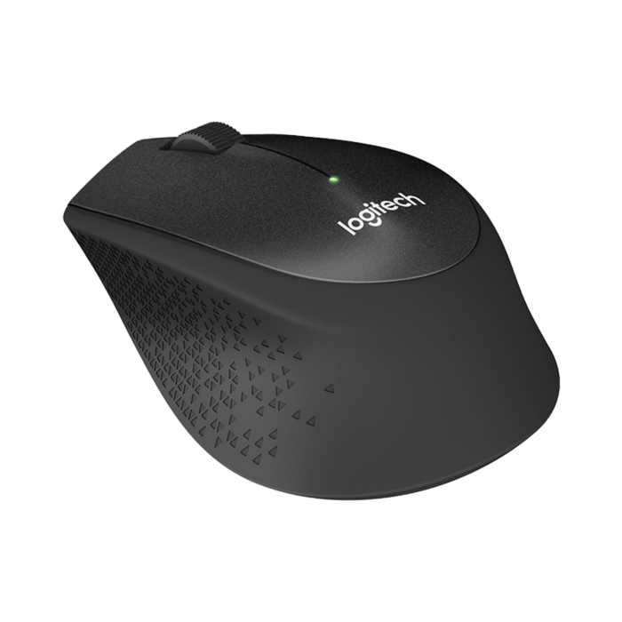 Logitech M330 Silent Plus brezžična miška, črna