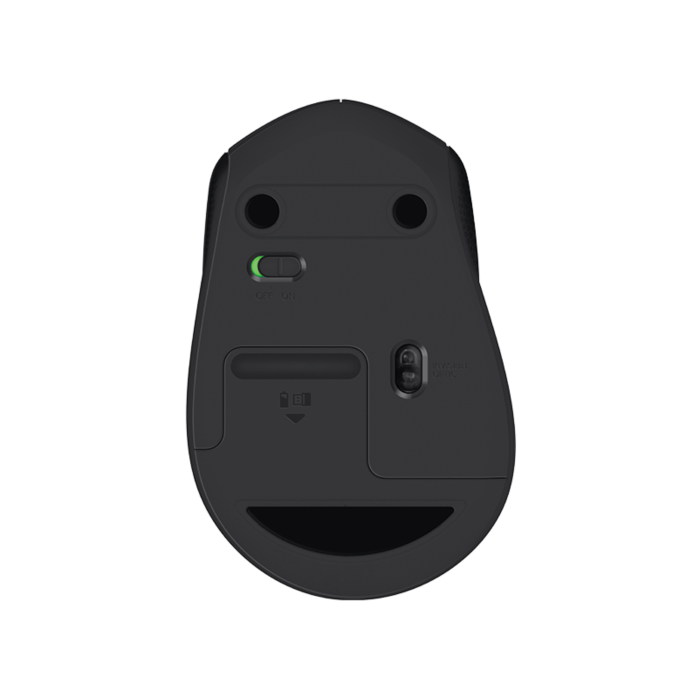 Logitech M330 Silent Plus brezžična miška, črna