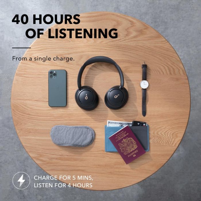 Anker Soundcore Life Q30 naglavne slušalke z NC, črne ANKER Anker Soundcore Life Q30 naglavne slušalke z NC, črne