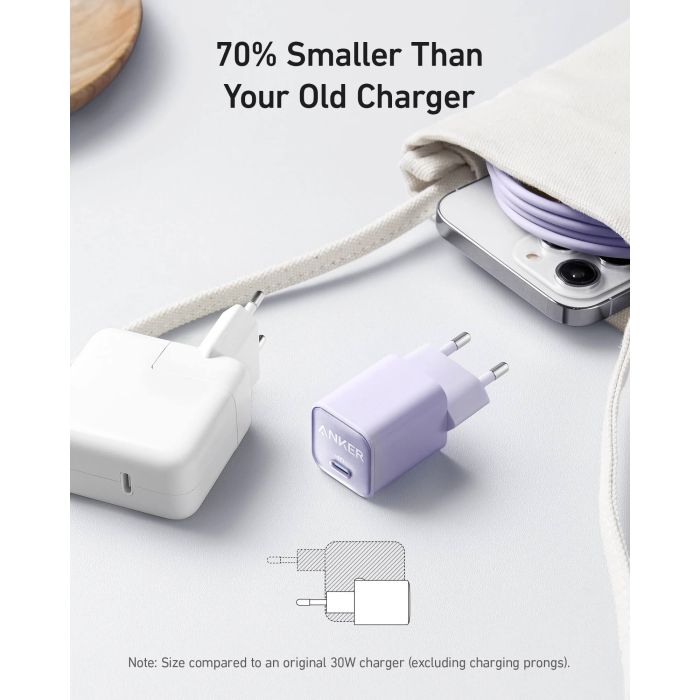 Anker Nano 3 (511) USB-C polnilec 30W, bel ANKER Anker Nano 3 (511) USB-C polnilec 30W, bel