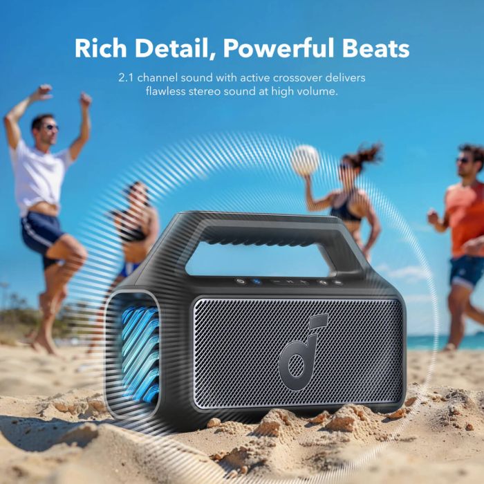 Anker Soundcore BOOM 2 prenosni Bluetooth zvočnik, črn ANKER Anker Soundcore BOOM 2 prenosni Bluetooth zvočnik, črn