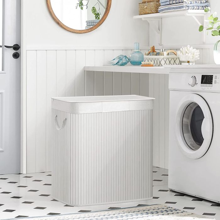 SONGMICS Košara za perilo White 3 x 50L bela, LCB091W01 SONGMICS SONGMICS Košara za perilo White 3 x 50L bela, LCB091W01
