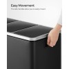 SONGMICS koš za ločevanje odpadkov 3x 18L črn, LTB54BK SONGMICS SONGMICS koš za ločevanje odpadkov 3x 18L črn, LTB54BK