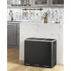 SONGMICS koš za ločevanje odpadkov 3x 18L črn, LTB54BK SONGMICS SONGMICS koš za ločevanje odpadkov 3x 18L črn, LTB54BK