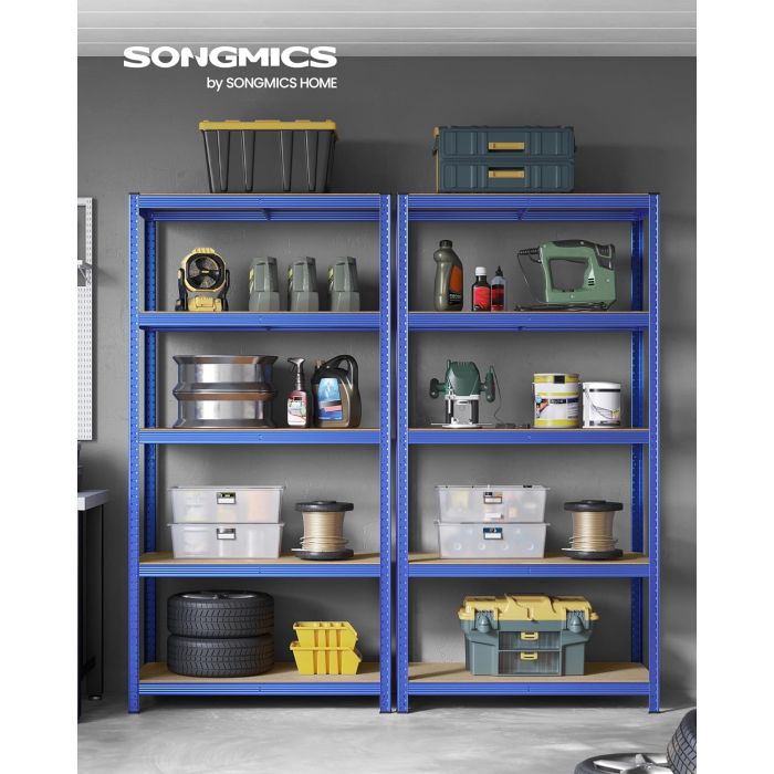 SONGMICS Regal 200 x 100 x 50 cm rjavo-moder,GLR050Q01 SONGMICS SONGMICS Regal 200 x 100 x 50 cm rjavo-moder,GLR050Q01