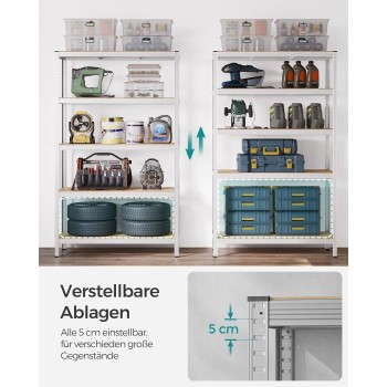 SONGMICS Regal 60 x 120 x 200 cm rjavo-srebrno,GLR060E01 SONGMICS Regal 60 x 120 x 200 cm rjavo-srebrno,GLR060E01