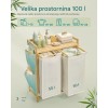 SONGMICS košara za perilo črna 2/1 100L SONGMICS SONGMICS košara za perilo črna 2/1 100L