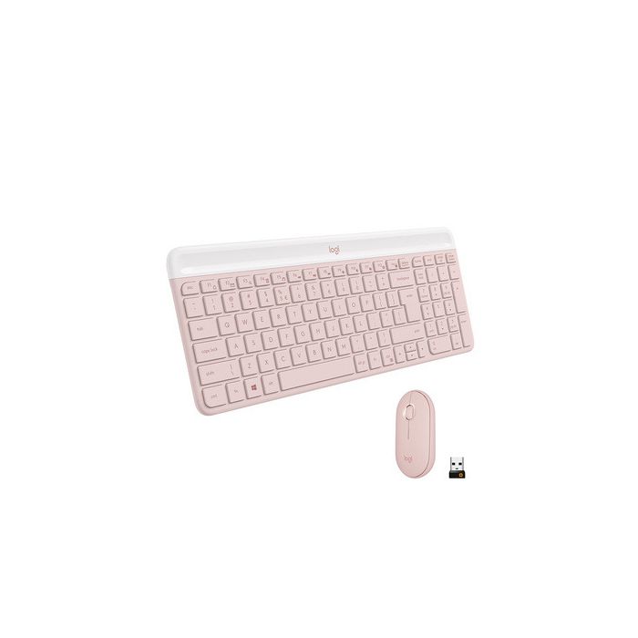 Logitech Slim Wireless Combo MK470, SLO gravura, roza LOGITECH Logitech Slim Wireless Combo MK470, SLO gravura, roza
